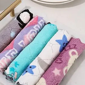 5pcs Absorbent, Soft Texture Dish Cloths, Quick-Dry, Soft & Durable Kitchen Towels for Daily Cleaning, Coffee Machines, Bar Countertops, Ideal for Home & Restaurant Use, Perfect Holiday Gift, Suitable for Countertops Or Tableware, random color