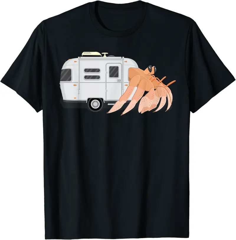 Crabby Camper Hermit Crab with Camper Van RV Shell Funny Pun T-Shirt - Joseguadalu Shop 62B09MSHJ1CJ