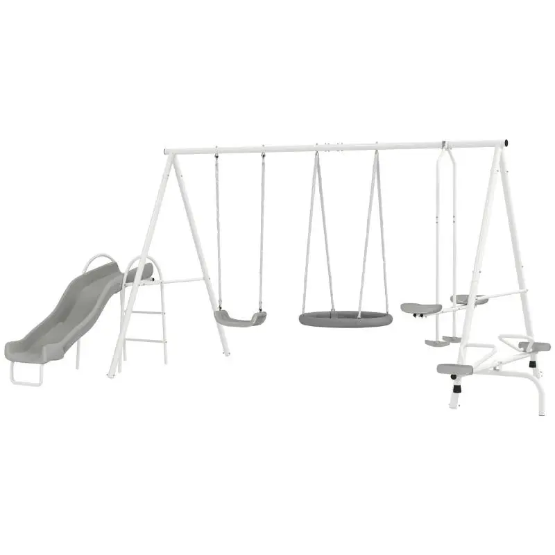2 Glides, 2 Swings +1 Slide, Gray