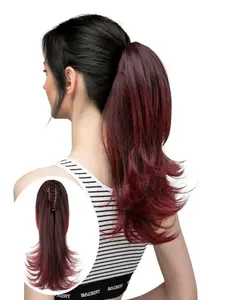 14 Inch Long Straight Ponytail Extension, Fluffy Claw Clip in Ponytail Hair Extension, Synthetic Extensions, Synthetic Heat Resistant Fiber Hairpiece for Women & Girls