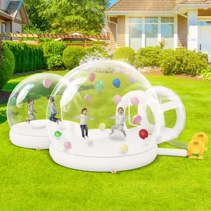VanAcc Inflatabla Bubble Bounce House, Bubble House Inflatable Dome with 550W and 370W Air Blowers for Birthday Parties, Wedding and Gender Revealing