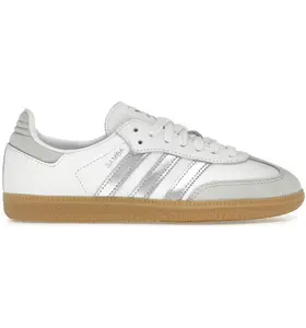 adidas Samba OG White Silver Metallic Grey (Women's) - Glint Finish Samba OG Everyday
