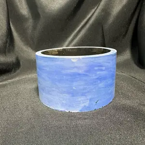 Blue Concrete Planter 4 inch - Simple Blue Concrete Planter with specified Size