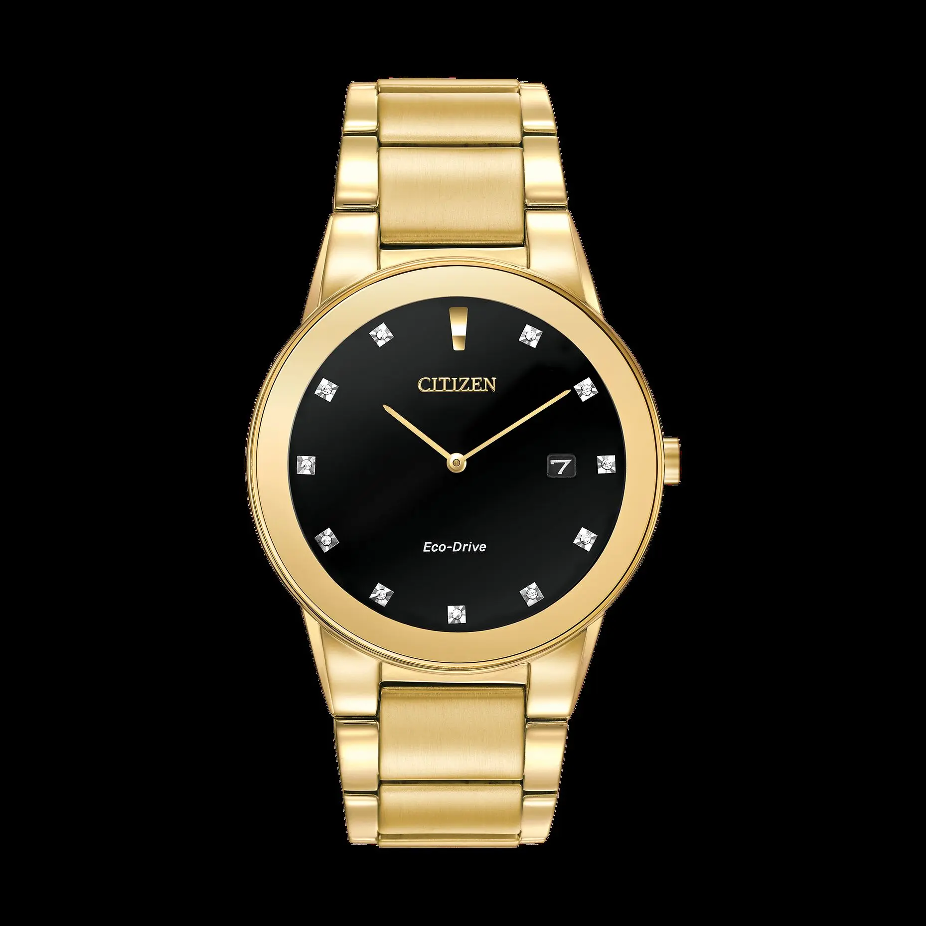 AU1062-56G Citizen Eco-Drive Axiom Diamond Accents Gold-Tone Men's Watch