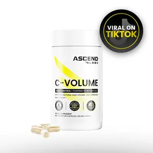 C-VOLUME Daily Hair Formula – ASCEND LABS - 60 Veggie Capsules – Hair Support – Natural Hair Health Supplement - Dietary Supplement