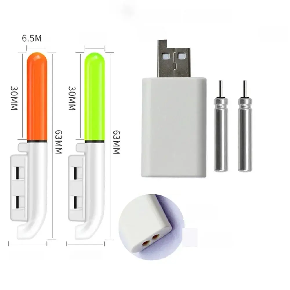 LED Rod Tip & Float Light, Clip-on Design with USB-Powered Lithium CR425 Battery - Keeps Line Visible After Dark, All-Weather Night Fishing, Bite Detection, Easy Charging, Cr425 Bat., Fishing Gear, No Disposables, Removable Battery, Usb-Rechargeable Cr425