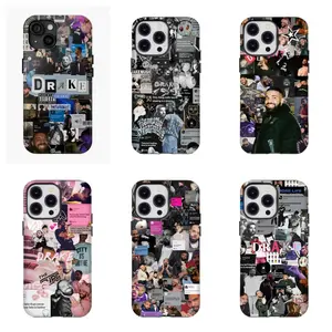 Drake Photo Collage Tough Phone Case Colorful Drake Collage Tough Case Protection Compatible for iPhone 17 16 15 14 13 12 11 and for Samsung  S21-S25 Gift for Music Lovers