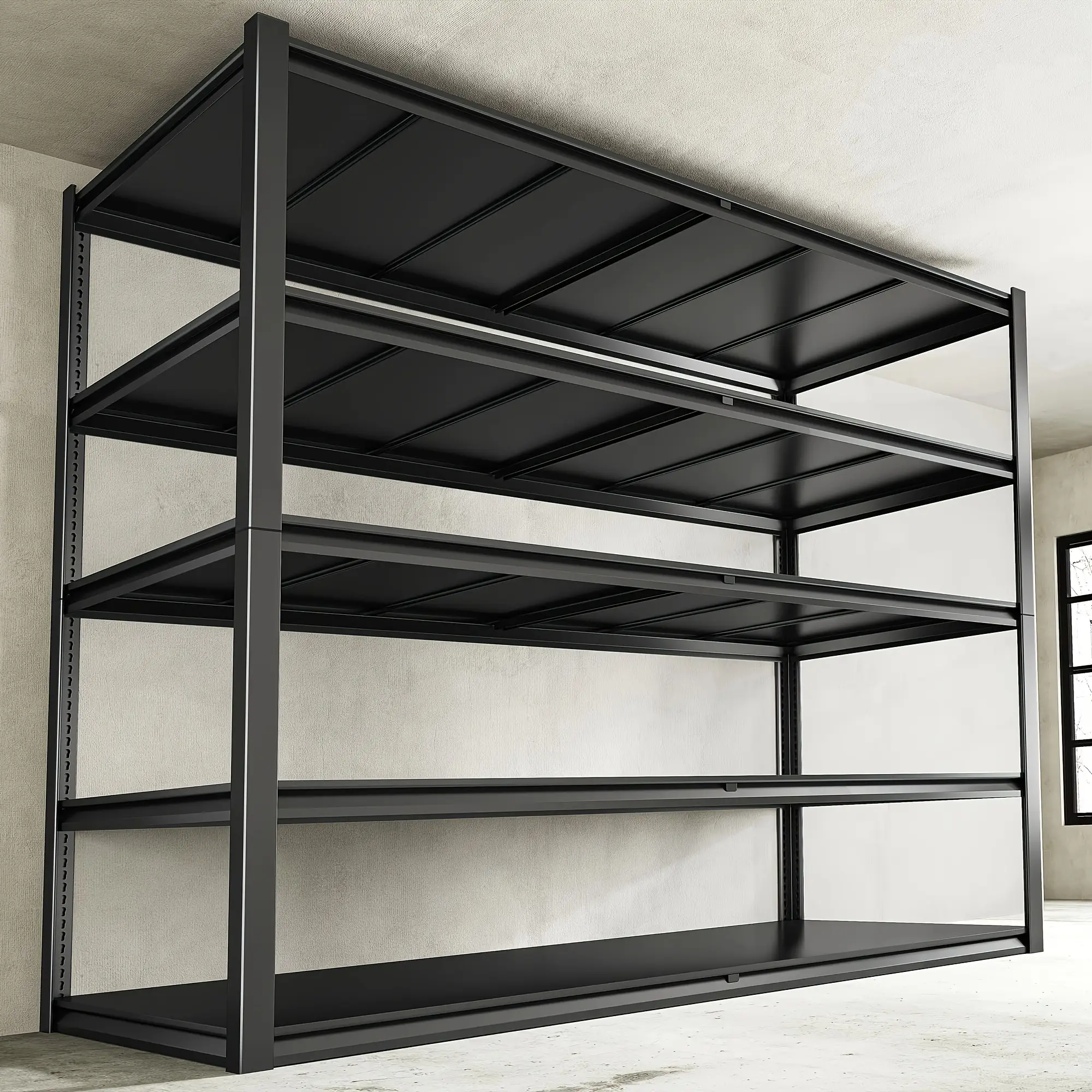 Adjustable Shelving Units, Heavy Duty Garage Shelving Unit, Industrial Garage Storage Shelf for Heavy Duty Shelving, Storage Room, Basement-Home Organ