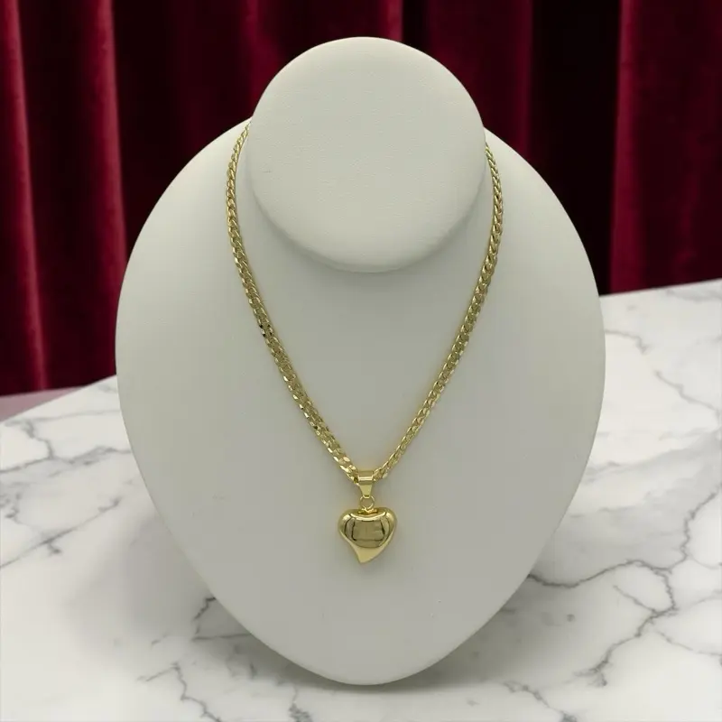 N43 Heart Necklace- Gold Plated 14k