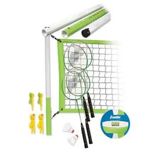 212 MAIN 50601 Badminton & Volleyball Combo Set - Badminton Rackets, Portable Net, Messenger Bag, Telescopic PVC Poles with Multiple Height Settings