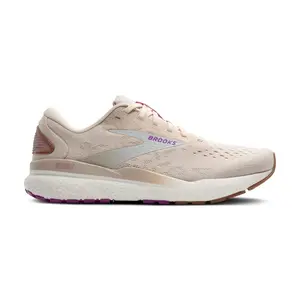 Brooks Ghost 16 Running Shoe in Almond Peach/Coconut/Purple | Women's