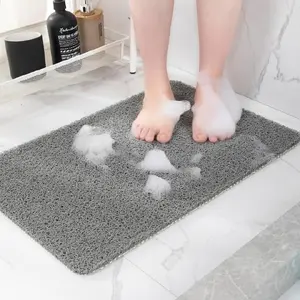 Non-Slip Bathtub Mat, Anti Slip Shower Mat, Fast Drying Bathtub Mats, Foot Scrubber Mat, Anti Slip Mat for Tub, Floor, Bathroom, Kitchen, Home, Hotel (Grey 40"*28")