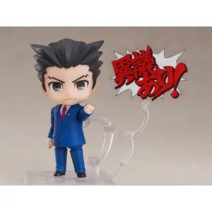 10cm Phoenix Wright Ace Attorney Miles Edgeworth 1761 1762 Anime Figurine Action Figure Toys Doll Christmas Gift With Box