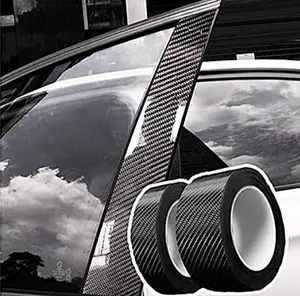 Nano Carbon Fiber Car Sticker Paste Protector Strip DIY Automotive Protective Film Auto Door Sill Side Mirror Anti Scratch Tape