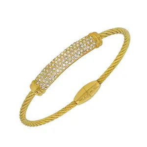 White Cable Bangle
