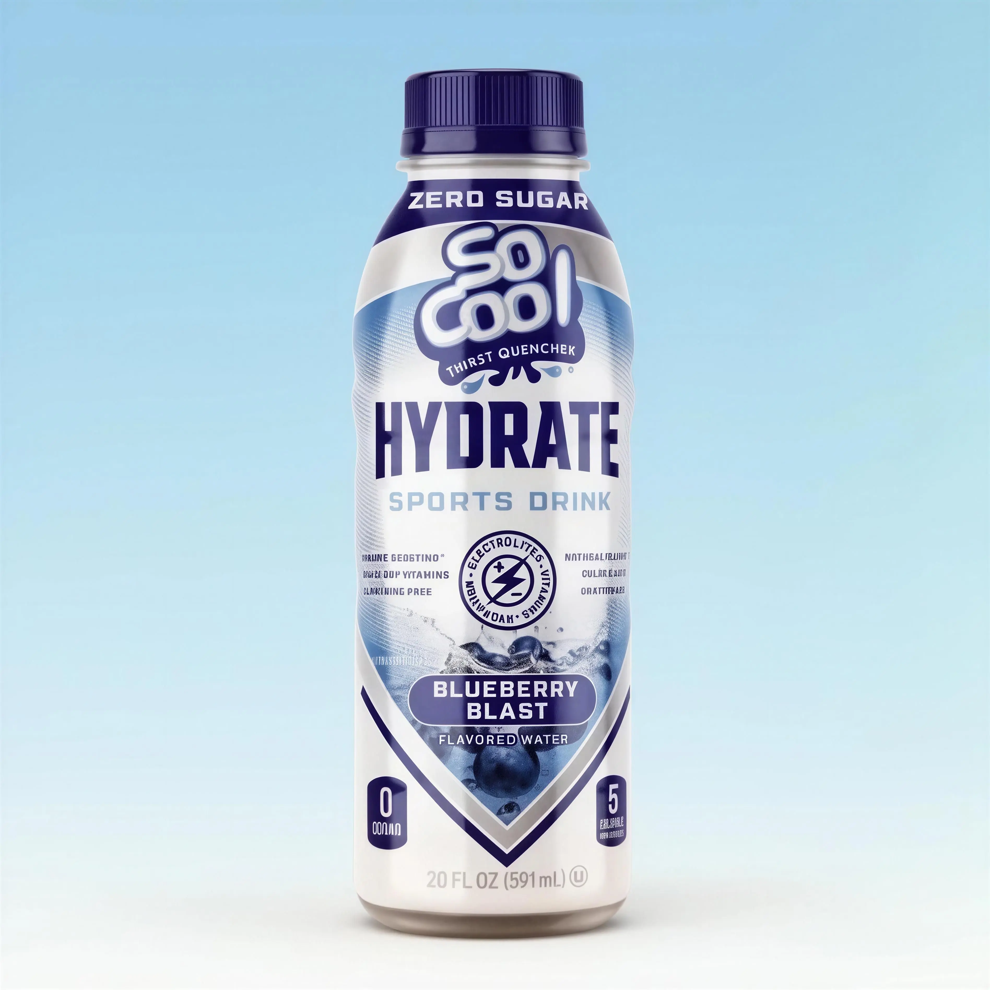 So Cool Thirst Quencher Blueberry Blast Sports Drink, Zero Sugar, formulated with electrolytes and B vitamins