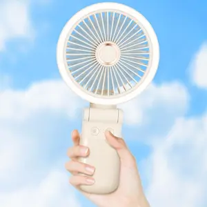 Wall-Mounted Fan, Quiet Small Space Air Circulation, 6ft Cord with Night Light, 3 Speeds, Energy-Saving, Home Use, Handheld & Phone Charging
