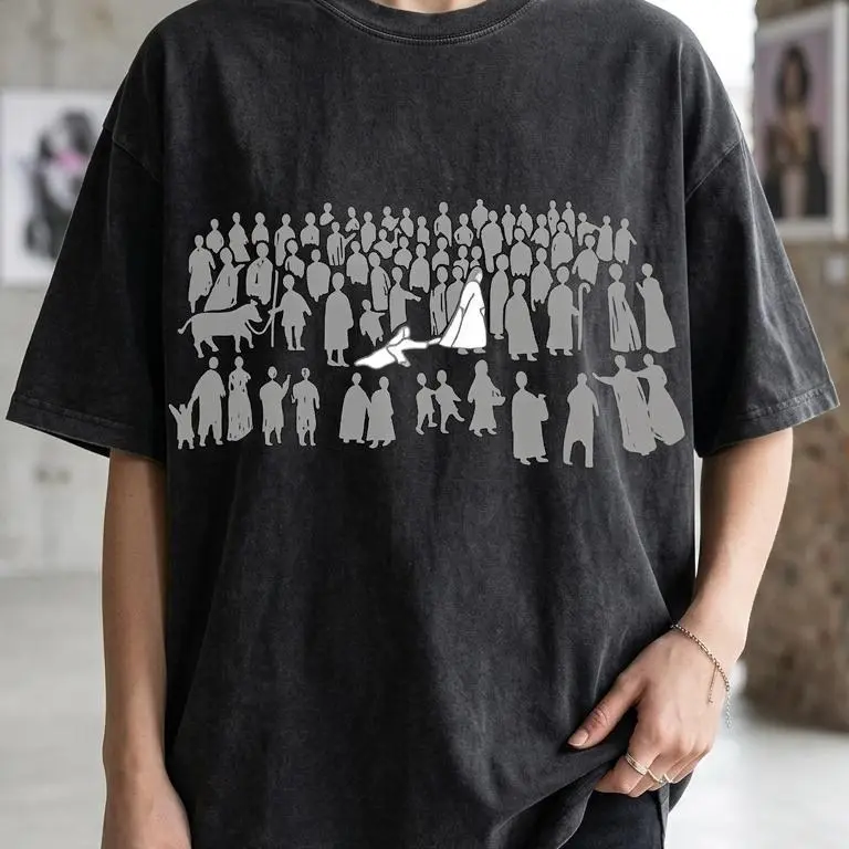 Women's Christian Printed Short-Sleeve Fitted T-Shirt - "By His Wounds We Are Healed" Graphic, Unisex Streetwear Clothing Casual Top