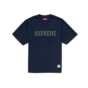 Supreme Twill Applique S/S Top Navy (men) by StockX