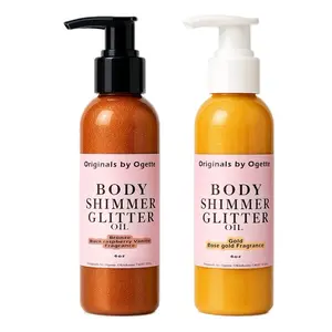 BODY SHIMMER Glitter Oil - Makeup Cosmetic with Pump Dispensing Bottle