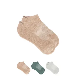 Calvin Klein 3 Pack Cushion Recycled No Show Socks in Beige Assorted