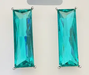 Aretes Rectangulares Turqueza