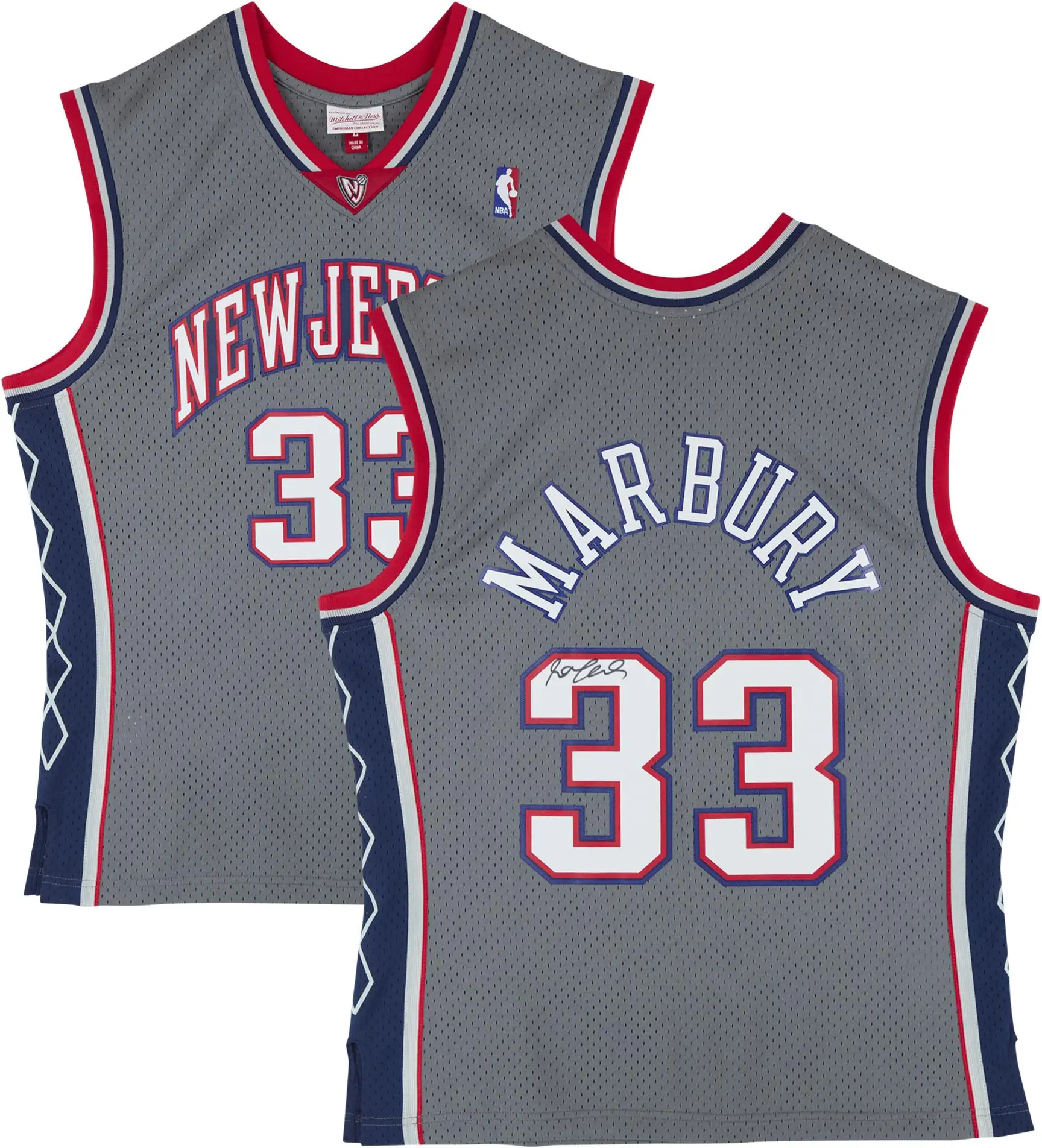 Stephon Marbury New Jersey Nets Autographed Mitchell & Ness 1999-2000 Grey Alternative Swingman Jersey - Fanatics Authentic Certified