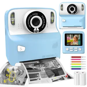 Instant Print Camera, Dual Lens Design, 2.4-Inch LCD Screen, Portable Selfie Camera, Perfect Creative Birthday Gift Idea