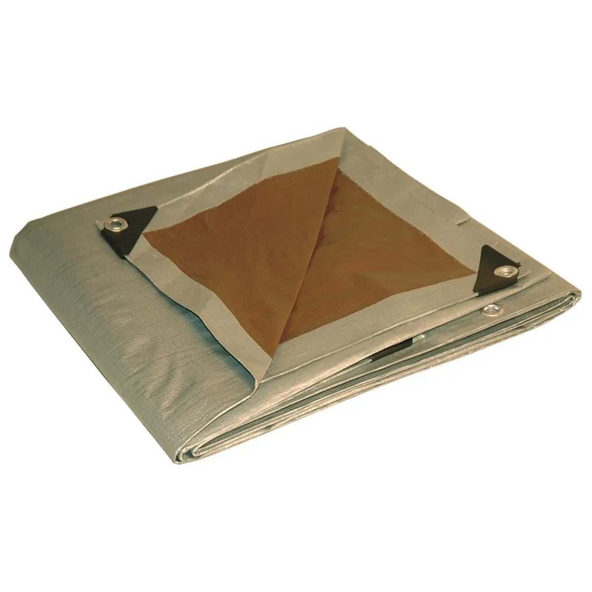 6 x 8 ft. Heavy Duty Polyethylene Reversible Tarp, Brown & Silver