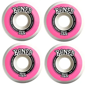Bones Skateboard Wheels 53mm Original V4 Wide 100A White