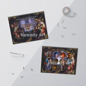 Baldur's Gate 3 Wall Calendar 2026 BG3 Astarion Karlach Shadowheart 2026 Planner Calendar Home Decor Includes Centered Hole for Hanging