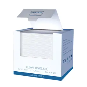 2/4 Boxes Of Disposable Cleansing Towel Thickened Cleansing Towel Skin Cleaning Beauty Make-Up Removing Suitable For All Skin 10.2*11.8in 50 Pcs/Box