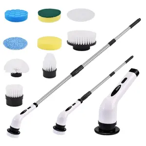 9 in 1 Electric Spin Scrubber - Power Scrubber for Bathroom & Shower Tile, Cordless Cleaning Brush with Long Handle, IPX7 Waterproof, Ideal Mothers Day Gift & Home Must Haves tiktokshopspringglowup