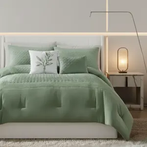 SEAFOAM PINTUCK TEXTURED COMFORTER SET