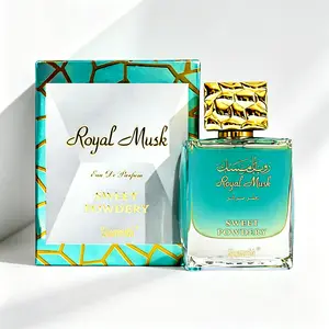 Surrati Royal Musk Unisex Eau de Parfum 3.4 FL.OZ 100ML, Sweet Powdery Arabian Fragrance with Pomegranate & Green Accords, Extra Long Lasting Perfume for Men & Women