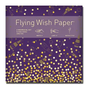 CHAMPAGNE DREAMS Flying Wish Paper Large Kit - Bubbly Wishes for 50 VIPs | Write It, Light It, Watch It Fly – Magical Whimsical Kit - Creative Group Activity for New Year, Milestones, Personal Growth & Grand Openings Celebration Fun