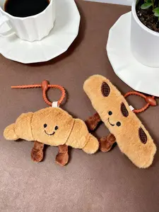 Adorable Cornucopia Bag and Bread Strip Keychain, Kids' Favorite Holiday Gift, Versatile Stress Relief Collectible