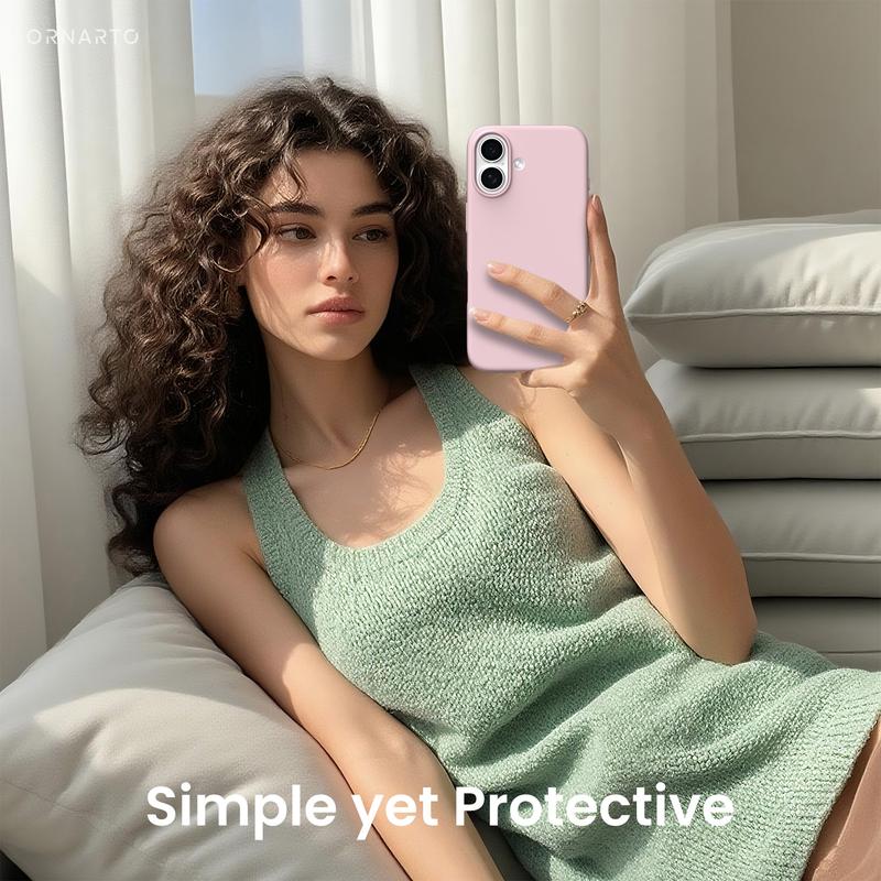 ORNARTO Silicone Case for iphone 17 series, Full-Body Protection for Smartphones, Silky-Soft Touch Cellphone Casing, Shockproof Cover ORNARTO Silicone Case for iphone 17 series, Full-Body Protection for Smartphones, Silky-Soft Touch Cellphone Casing, Shockproof Cover