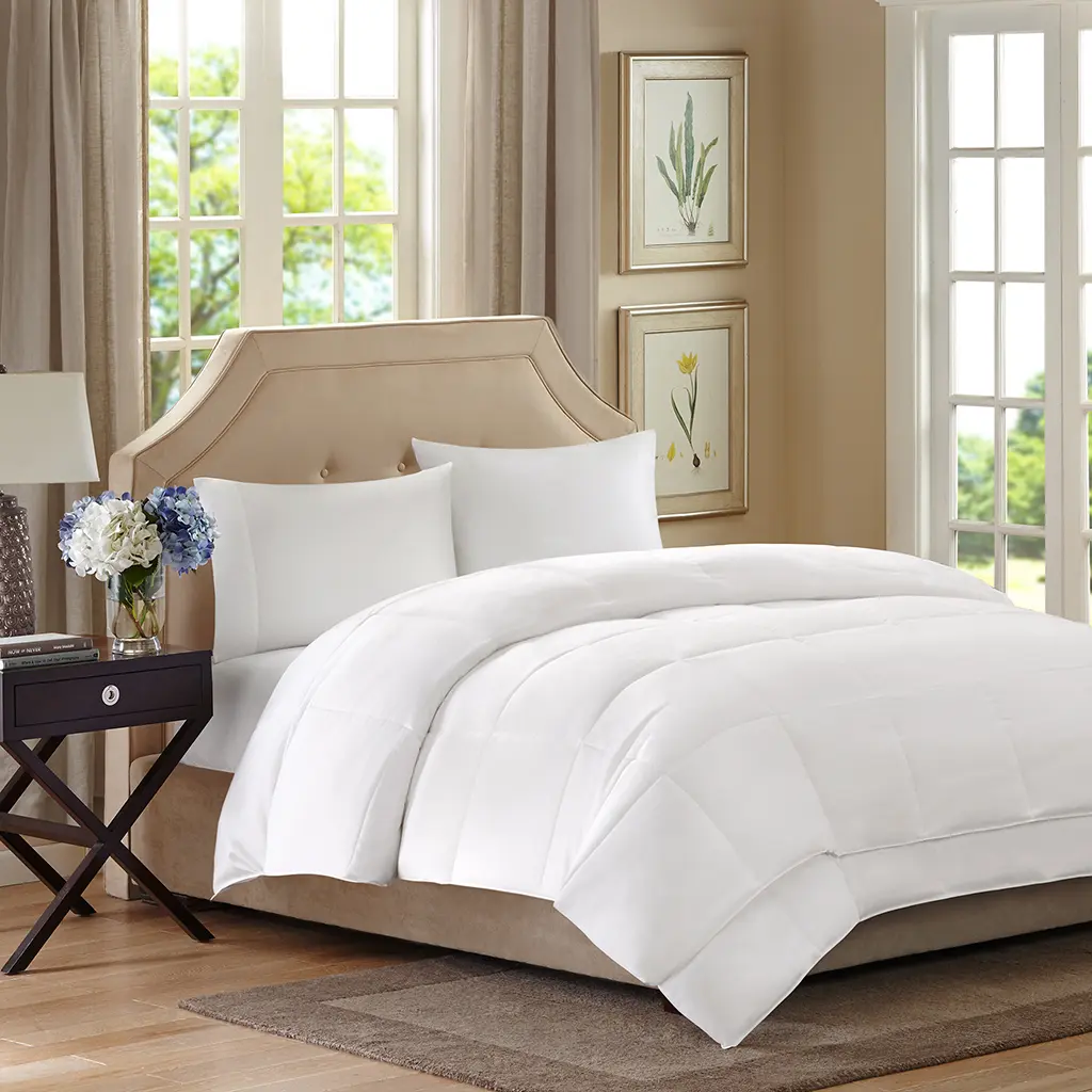 Twin Size Reversible Down Alternative Comforter – 2-in-1 All Season Soft Microfiber Hypoallergenic Quilted Duvet Insert, Lightweight Warmth for Bedroom, Guest Room, Dorm, Kids, Teens, Adults, Machine Washable