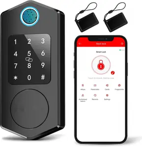 Smart Deadbolts with Touchscreen Keypad for Front Door,Electronic Bluetooth Deadbolt with App Control,Auto Lock