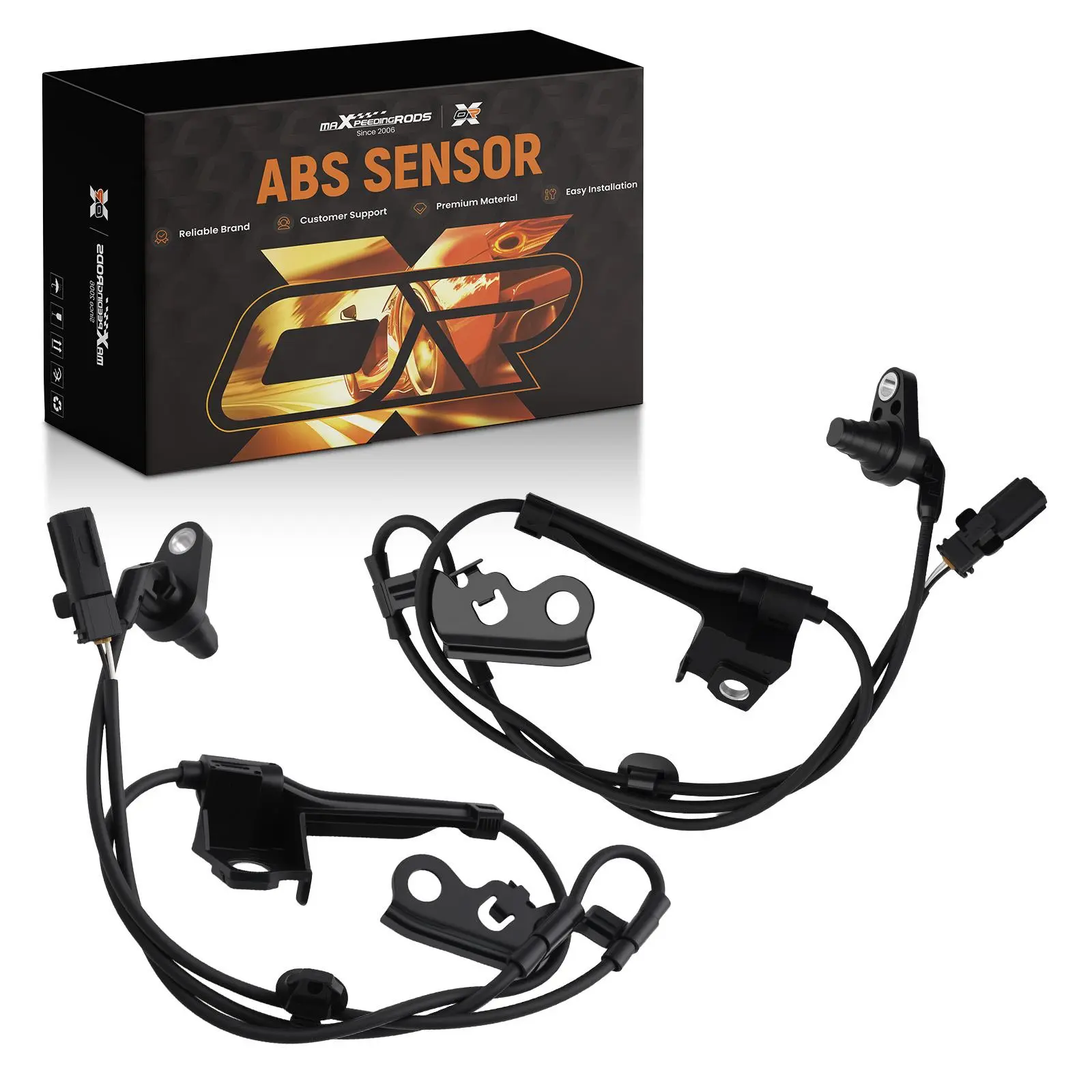 maXpeedingrods 2-Piece ABS Plastic Sensor Set, Front Wheels ABS Speed Sensor Compatible with Toyota Corolla 2009-2018 (V70720276, Front Left & Right)