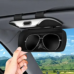 Car Sunglasses Holder Organizer, Car Sun Visor Accessory, Unisex Protective Eyewear Case, Convenient Storage Solution for Drivers