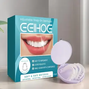 Adjustable Dentures Teeth Imitation Tooth Cover Decorate  Clip in Veneers Teeth Enhance Aesthetic Fake Teeth for Men Women