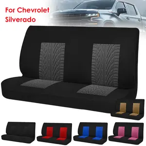 For Chevrolet Car Back Seat Covers, Breathable Cloth Bench Seat Cover, Car Saddle Blanket Seat Protectors, Interior Accessories Fits Full Size Pickup Trucks