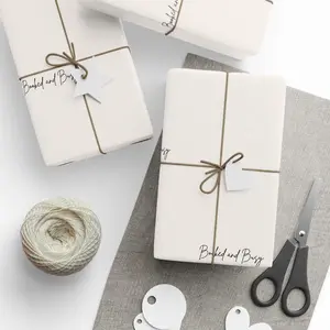 Hair Stylist Wrapping Paper – Cream Booked & Busy Gift Wrap for Salon Owners