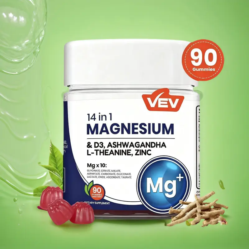 Anxiety Relief Gummies: 14 Essential Nutrients with Magnesium, Ashwagandha & L-Theanine