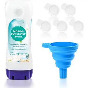 Refillable Bottle for (R) Power Mop(TM), 720ML / 24 FL.OZ  Solution Container, Leak-Resistant Lock, Use Any Liquid Cleaner