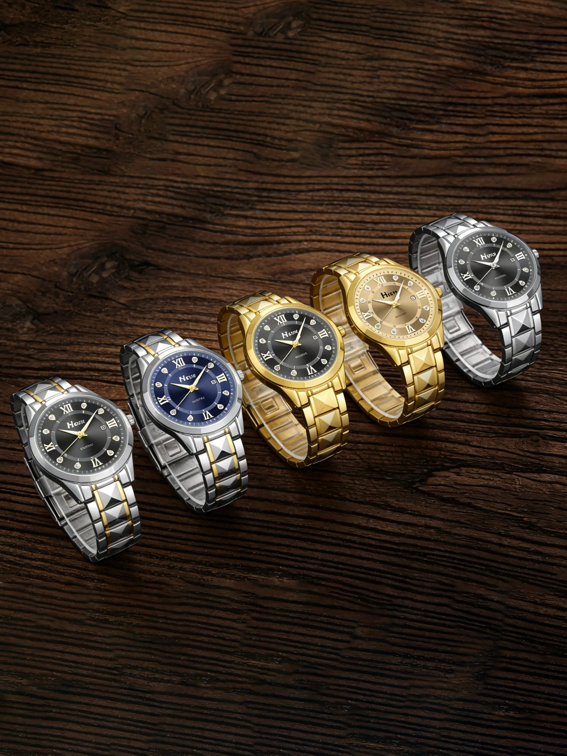 Men's Casual Stainless Steel Band Business Quartz Wristwatch, Roman Numeral Dial, Analog Round Face, Perfect Gift for All Occasions