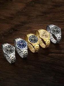 Men's Casual Stainless Steel Band Business Quartz Watch, Roman Numeral Dial, Analog Round Face, Perfect Gift for All Occasions