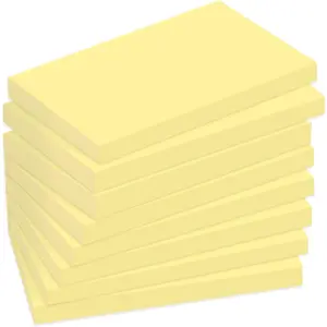 12 Pads Large Sticky Notes Yellow,3 x 5'' Self-Stick Notes Pads Recyclable,100 Sheets/Pad Super Sticking Power 76x127mm,1200 Sheets Clean Removal Sticky Notes Easy to  for Note Taking,to Do Lists